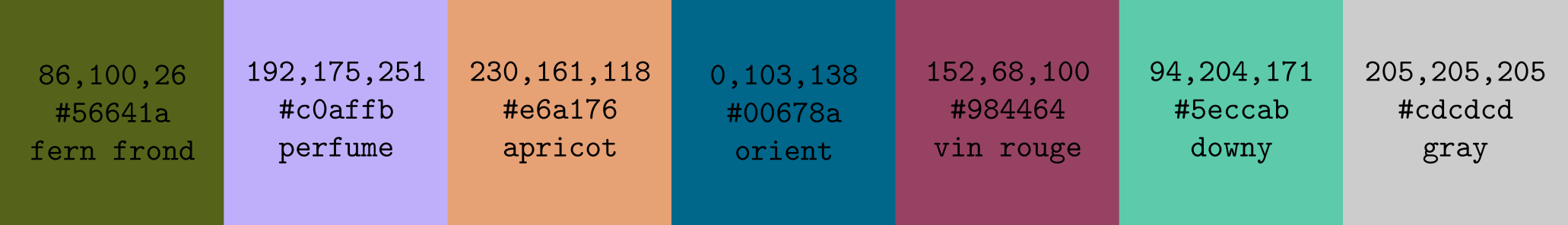 Fancy, 6 colors