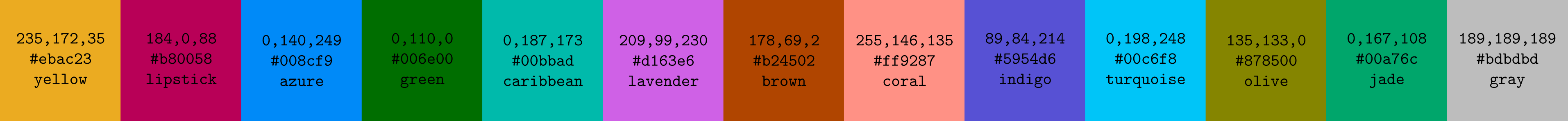 Normal, 12 colors
