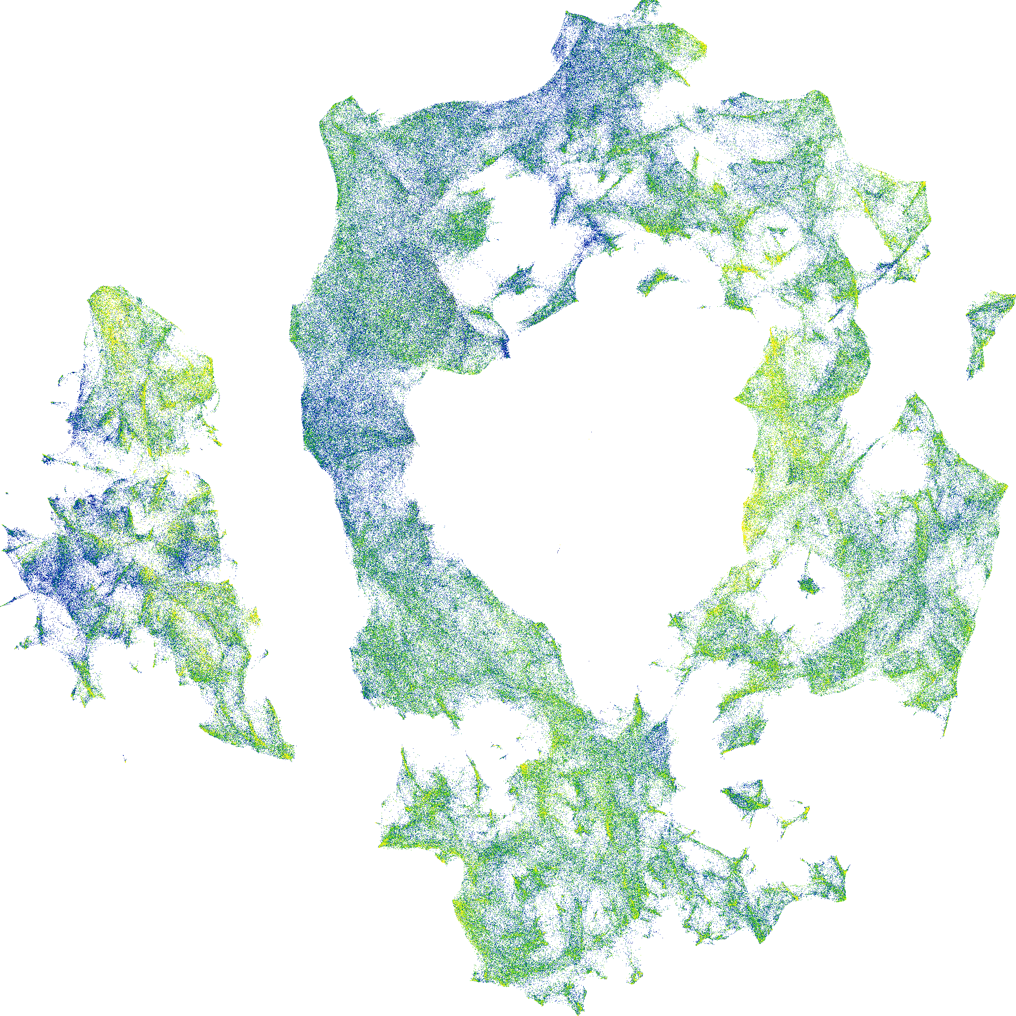 A T-SNE plot of embeddings.